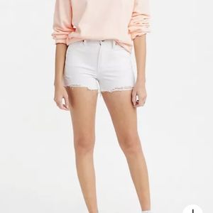 Levi's high rise shorts in white